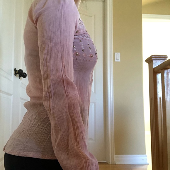 Pink Tunic with Beautiful Embroidery - Picture 3 of 4